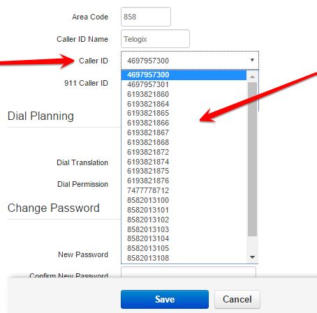 Changing the Outbound Caller ID .